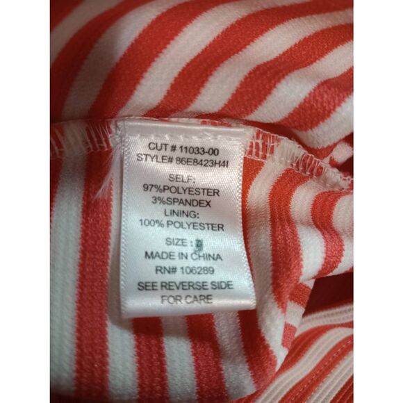 Trixxi Dress Ladies 3 Coral White Cut Out Back - Picture 7 of 8